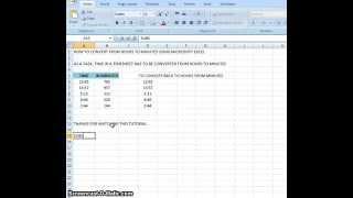 00005 - How To Convert From Hours To Minutes Using Microsoft Excel