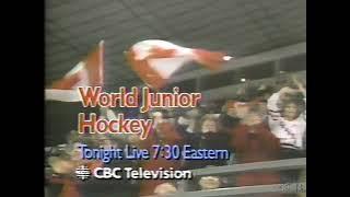 CBC Promo - World Junior Hockey, Canada VS Soviet Union 1986