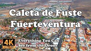 Caleta de Fuste, Fuerteventura from Drone in 4K