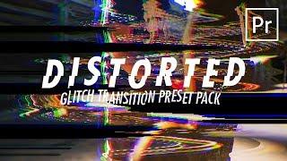 DISTORTED Transitions Preset Pack (RGB Split / VHS Glitch) for PREMIERE PRO