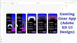 Gaming Gear | App Template Design in Adobe XD | Coders Integrity