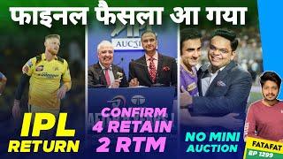 IPL 2025 -4 Retain 2 RTM , Retention Auction News| Cricket Fatafat | EP 1299 | MY Cricket Production