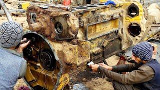 komatsu six cylinder Diesel Engine Restoration Complete Process