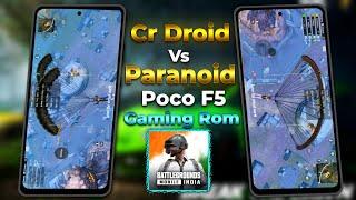 Best Gaming Custom Rom for Poco F5 | Performance Battle Between CR Droid and Paranoid | Gaming Test
