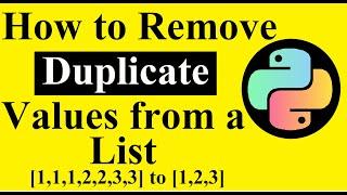 How to remove duplicate Numbers from a List | Python tutorials for beginners (interview question)