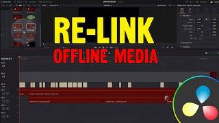 FIXED: Relinking Offline Media in DaVinci Resolve | Resolve How to fix Media offline Relink Clips