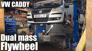 This Vw caddy dual mass flywheel was pretty bad {easy swap}