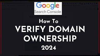 Verify Domain Ownership Via DNS Record In 2024 In 2Minutes (Google Search Console Verification)