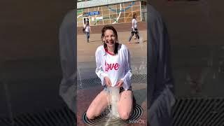 Vika #shorts #fountain #giris #wet #shorts #thegirlinthefountain