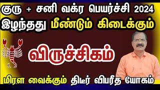 இழந்தது மீண்டும் கிடைக்கும் - விருச்சிகம் | Guru+ Sani vakra peyarchi 2024 viruchigam