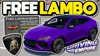 NEW **FREE** *LAMBORGHINI* COLLAB EVENT Happening IN DRIVING EMPIRE!! | Lamborghini Urus SE EVENT!