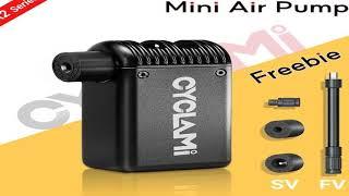 CYCLAMI Mini Plus Portable Pump for Bicycle Cordless Air Inflator Presta Schrade