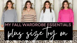 Plus Size Fall Wardrobe Essentials | What I Wear on Repeat | Favorite Plus Size Leggings + Tops