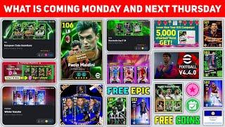 New Premium Pack  Free Epic & Free Coins  | What Is Coming On Monday & Thursday In eFootball 2025