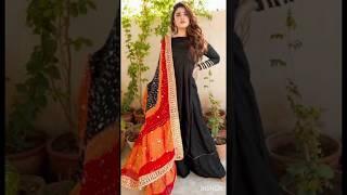 Punjabi plain suit with contrast dupatta | Plain suit with printed dupatta design#punjabisuit#suit