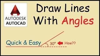 How to draw a line at an angle in Autocad