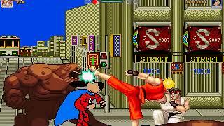 MUGEN Arcade Run: SF2 Ryu and SF2 Ken