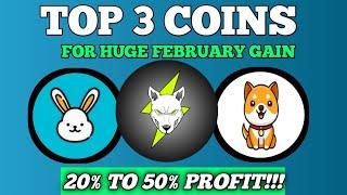 Top 3 Crypto Coins to Watch for Huge Gains This February | This tokens will Give you profit