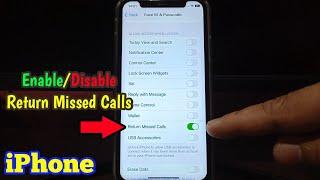 How to Enable or Disable Return Missed Calls when Locked on iPhone X