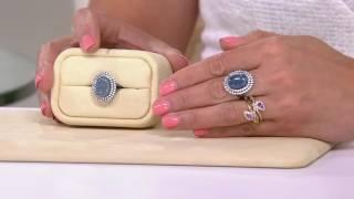 Graziela Gems Australian Opal Triplet & White Zircon Sterling Ring on QVC