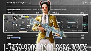 NEW UPDATE 3.7BEST SENSITIVITY CODE + CONTROL SETTINGS BGMI/PUBG MOBILE