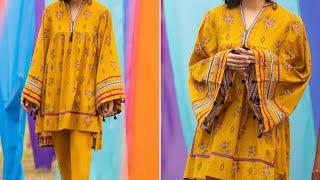 Latest designer high low kurta cutting and stitching