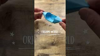 PAPER BOAT EASY CRAFT TUTORIAL | DIY PAPER BOAT FLOAT STEP BY STEP EASY FOLDING ORIGAMI WORLD CRAFT