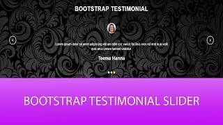 Bootstrap testimonial slider