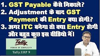 GST Adjustment Entry in Tally ERP 9| How to Adjust Input and Output GST in Tally ERP | The Accounts