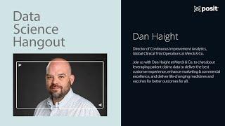 From paramedic to leading analytics in pharma | Dan Haight | Data Science Hangout