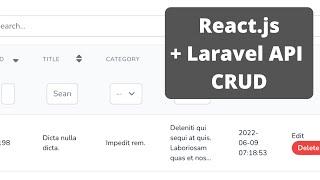 React.js + Laravel 9 API SPA CRUD: My New Course