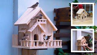 CREATE Amazing Wooden Bird House and Feeder FROM SOLID WOOD!