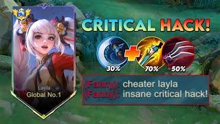 WHEN GLOBAL LAYLA ABUSE THIS NEW CRITICAL HACK BUILD IN RANKED GAME! - Mobile Legends