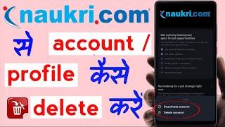 How to delete naukri account permanently