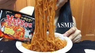 ASMR First FIRE Noodle Challenge MUKBANG 먹방  Eating Sounds