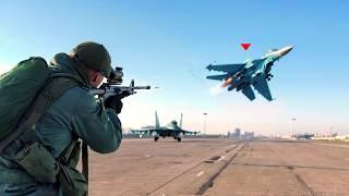 INCREDIBLE EVENT! Sniper hit the Russian SU34 Fighter Jets with an accurate shot