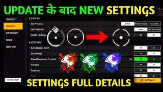 FREE FIRE NEW SETTINGS AFTER UPDATE | FREE FIRE NEW SETTINGS | HELPING GAMER