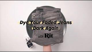 How to Dye Your Faded Jeans Dark Again with Rit Dye