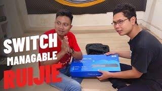 UNBOXING SWITCH RUIJIE MANAGABLE 24 PORT BARENG LUTFI ABDUL AZIZ @mlutfiabdulaziz @NanangMrk