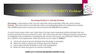 Presenting vs Priority Problem Tutorial