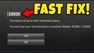 MW3 EASY FIX for ERROR "You Must Reset your Rank" - [NIAMEY - LOGAN] After Update (Modern Warfare 3)