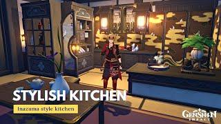 Stylish Kitchen  (Inazuma kitchen) || Genshin Serenitea Pot Design