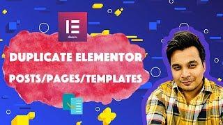 How to Duplicate Elementor Pages and Templates[Design Shorts]