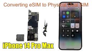 iPhone 14 Pro Max - Converting eSIM to Physical Dual SIM #huaqiangbei #esim #iphone14promax