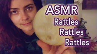ASMR - 4 Rattles for Intense Tingles  - (And Some Tapping) NO TALKING - Fast and Aggressive 