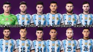 NEW EXCLUSIVE FACEPACK WORLD OF CHAMPIONSHIP SEASON 23/24 || PES 2021 & SPFL 23 || SIDER & CPK