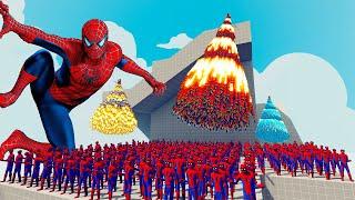 200x SPIDER-MAN vs 4x EVERY GOD - Totally Accurate Battle Simulator TABS