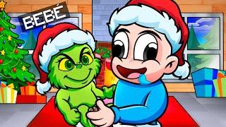 La PRIMERA NAVIDAD de BEBÉ GRINCH en Minecraft  BEBÉ NOOB