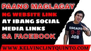 ️PAANO MAGLAGAY NG WEBSITE AT IBANG SOCIAL MEDIA LINKS SA FACEBOOK | FACEBOOK TUTORIALS