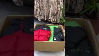 I ordered 15kg of North Face Puffers see what I got... #shorts #northface  #unboxing